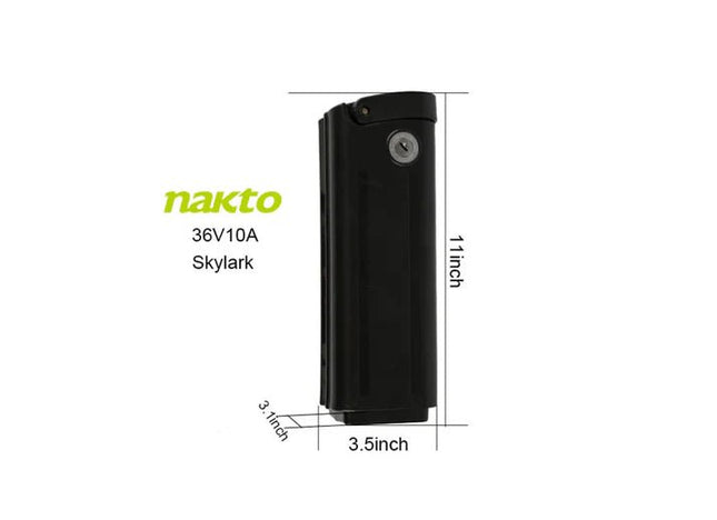 36V 10Ah Battery - Nakto Skylark Electric Bike - Shopsy Dropsy LLC