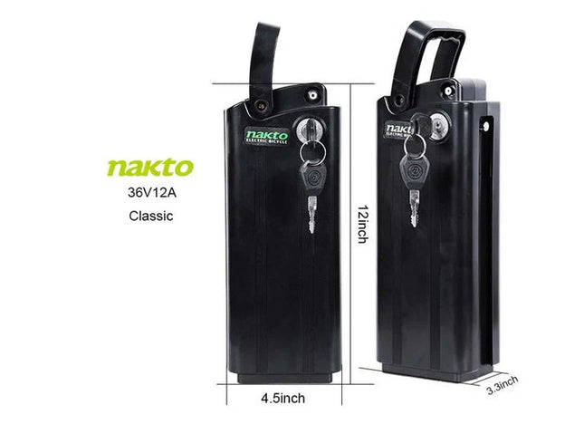 36V 12Ah Battery - Nakto Classic Electric Battery - Shopsy Dropsy LLC