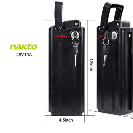 48V 10Ah Battery - Nakto Elegance Electric Bike - Shopsy Dropsy LLC