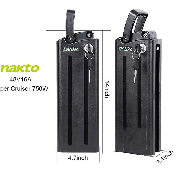 48V 12Ah/48V 16Ah Battery - Nakto Super Cruiser - Shopsy Dropsy LLC