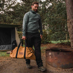 Transportadores de leña de lona con forma de barco
