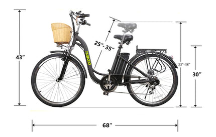 Nakto (Female) Camel Step-Thru 36V/350W Electric Bike (with Display) 26" Tire