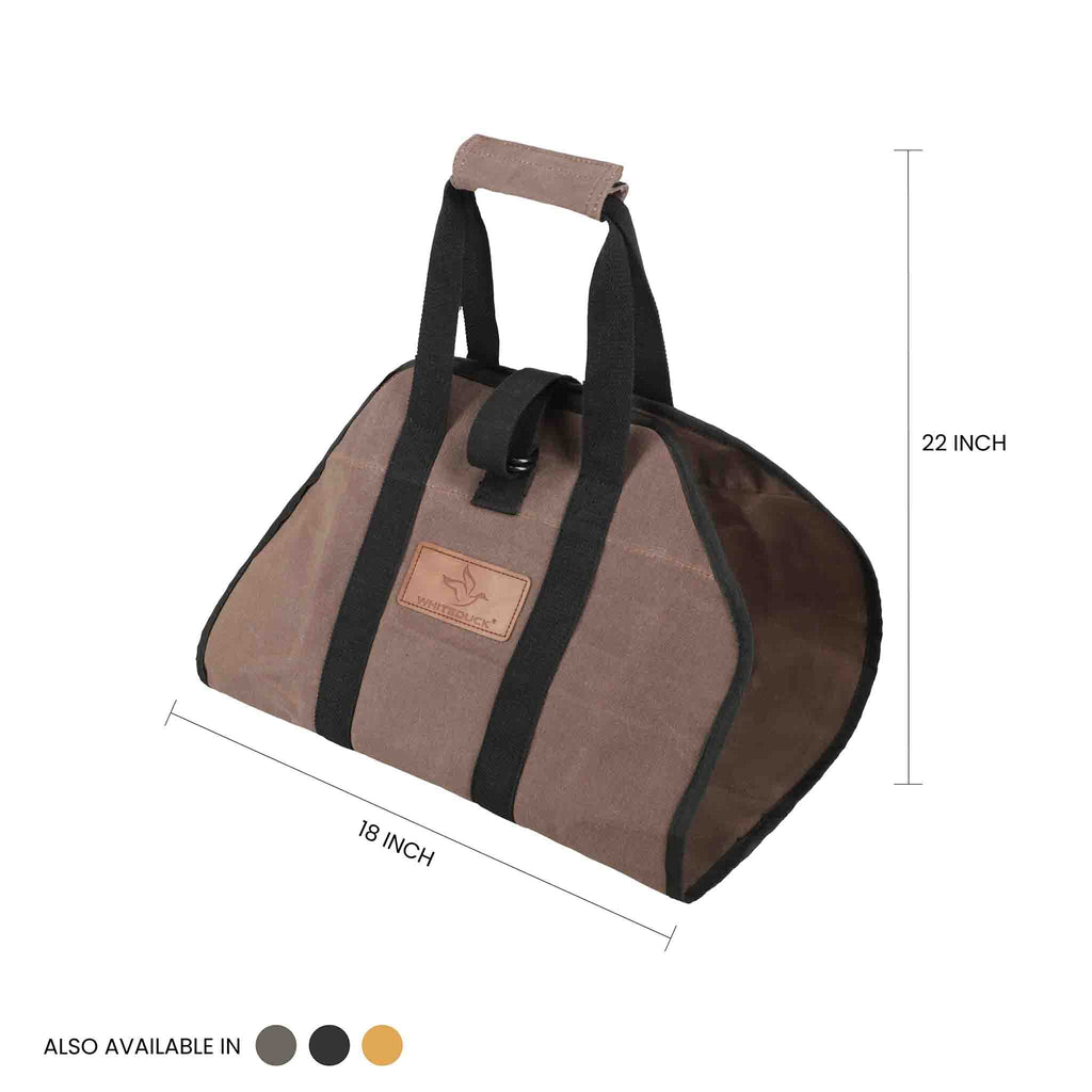 Transportadores de leña de lona con forma de diamante