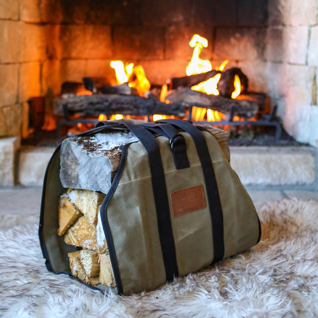 Diamond Shape Canvas Firewood Log Carriers - Shopsy Dropsy LLC