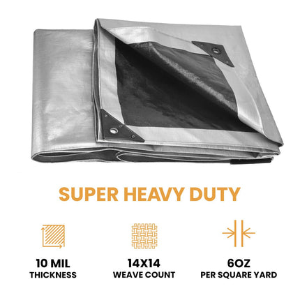 Heavy Duty Poly Tarp 10 mil, 6 oz. - Shopsy Dropsy LLC