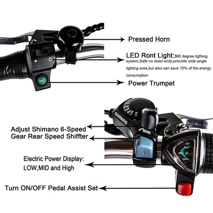 Nakto (Female) Camel Step - Thru 350W Electric Bike (with Display) 26" - Shopsy Dropsy LLC