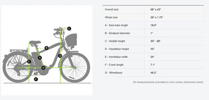 Nakto (Female) Camel Step - Thru 350W Electric Bike (with Display) 26" - Shopsy Dropsy LLC