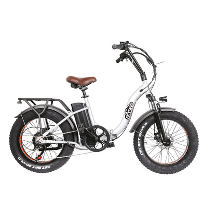 Nakto Folding Ox Step - Thru Fat Tire 500W Electric Fat Bike 20" - Shopsy Dropsy LLC