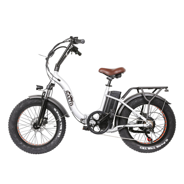 Nakto Folding Ox Step - Thru Fat Tire 500W Electric Fat Bike 20" - Shopsy Dropsy LLC