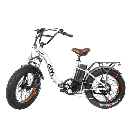 Nakto Folding Ox Step - Thru Fat Tire 500W Electric Fat Bike 20" - Shopsy Dropsy LLC