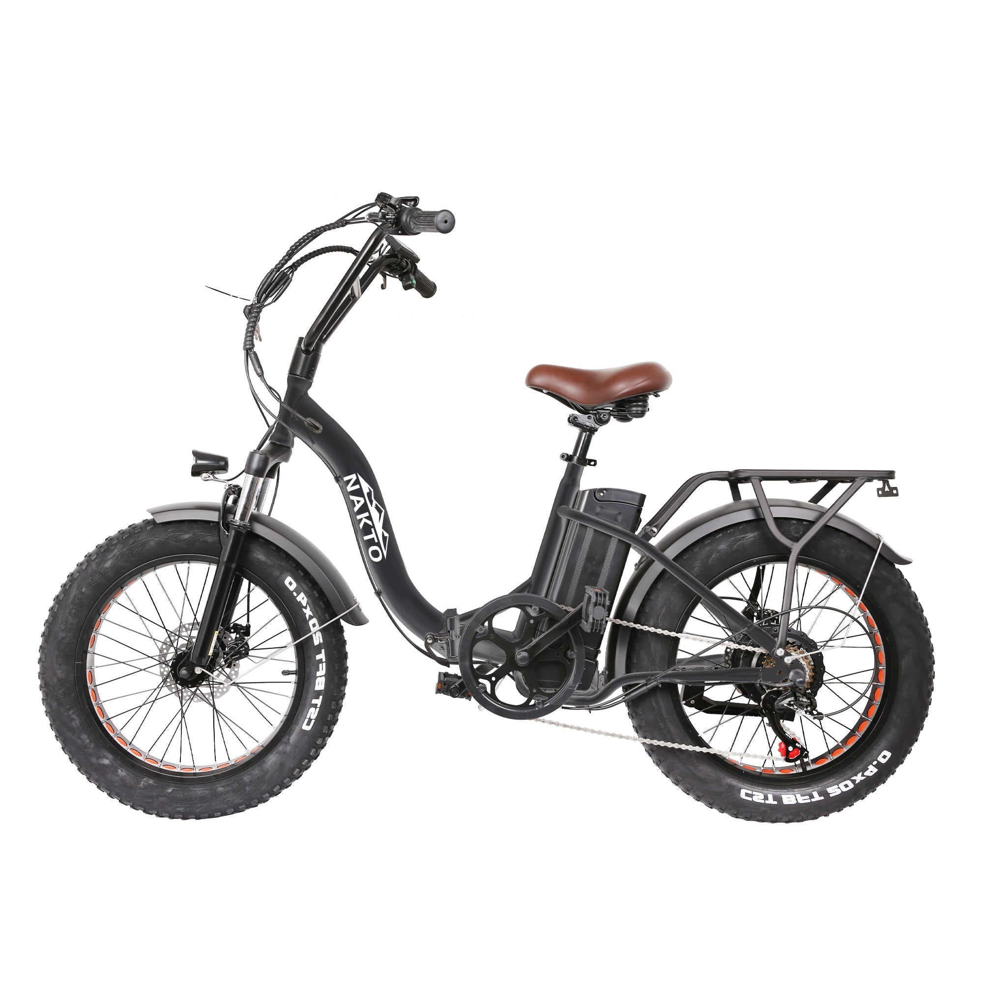 Nakto Folding Ox Step - Thru Fat Tire 500W Electric Fat Bike 20" - Shopsy Dropsy LLC