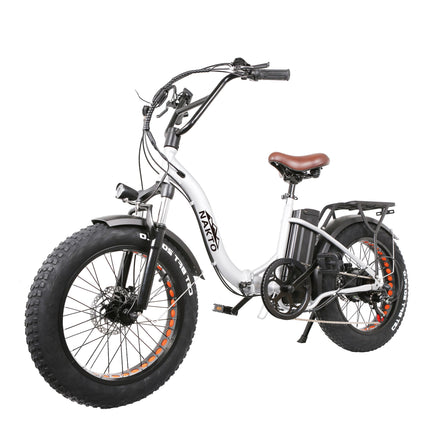 Nakto Folding Ox Step - Thru Fat Tire 500W Electric Fat Bike 20" - Shopsy Dropsy LLC