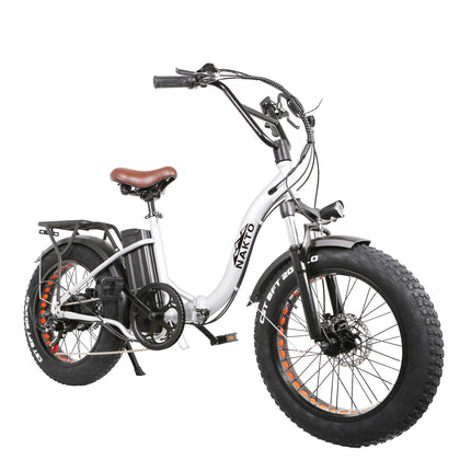 Nakto Folding Ox Step - Thru Fat Tire 500W Electric Fat Bike 20" - Shopsy Dropsy LLC
