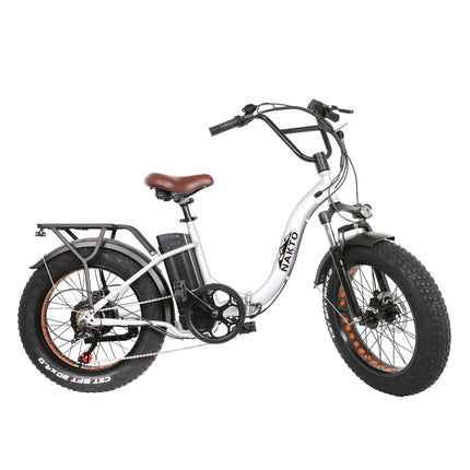 Nakto Folding Ox Step - Thru Fat Tire 500W Electric Fat Bike 20" - Shopsy Dropsy LLC