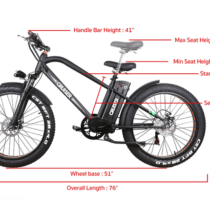 Nakto Super Cruiser 500W Electric Bike 26" - Shopsy Dropsy LLC