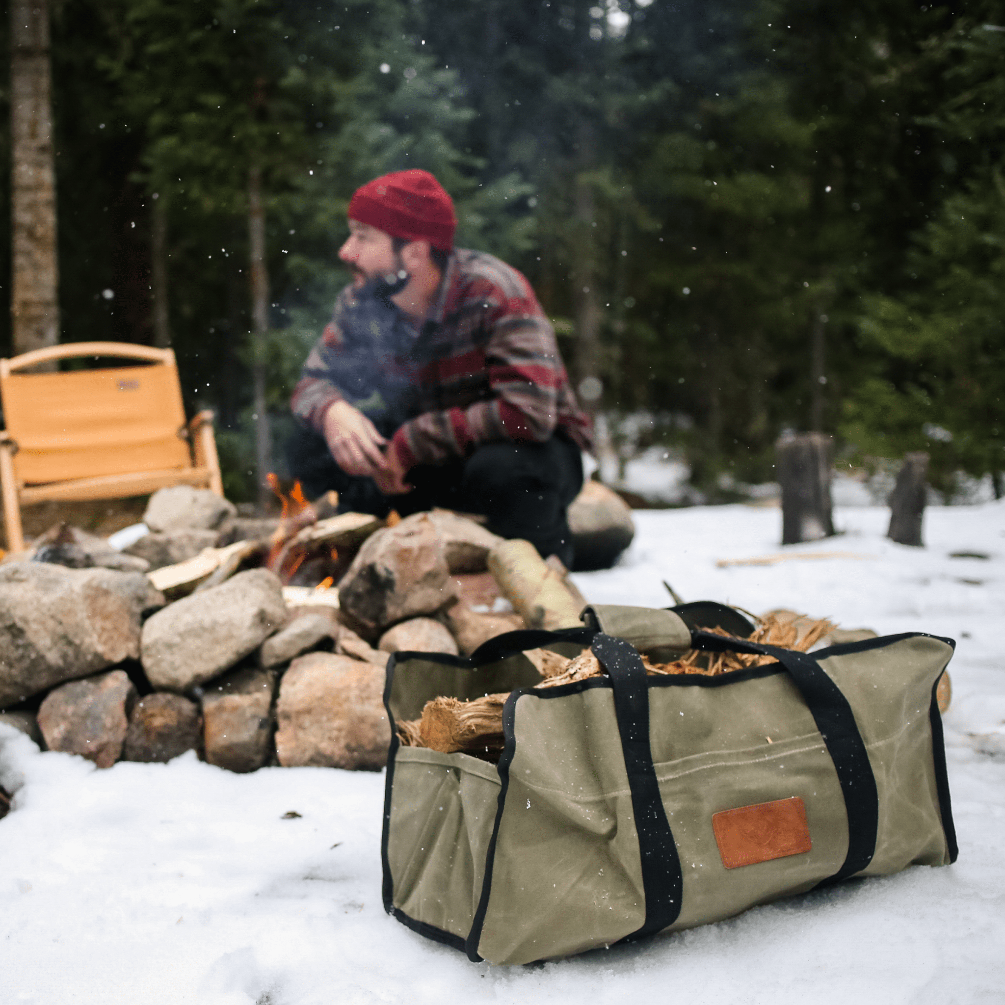 Rectangle Canvas Firewood Log Carriers - Shopsy Dropsy LLC