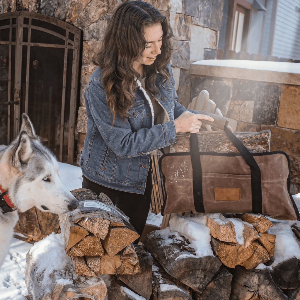 Rectangle Canvas Firewood Log Carriers - Shopsy Dropsy LLC