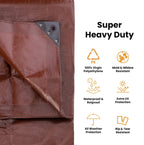 Super Heavy Duty Poly Tarp Cover Thick 16 Mil, 8 oz - Shopsy Dropsy LLC