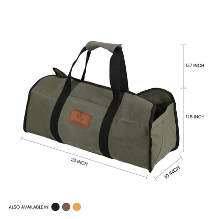 Tote Shape Canvas Firewood Log Carriers - Shopsy Dropsy LLC