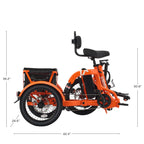 Viribus FC2 48V/750W Folding Electric Trike 18" Tire - Shopsy Dropsy LLC