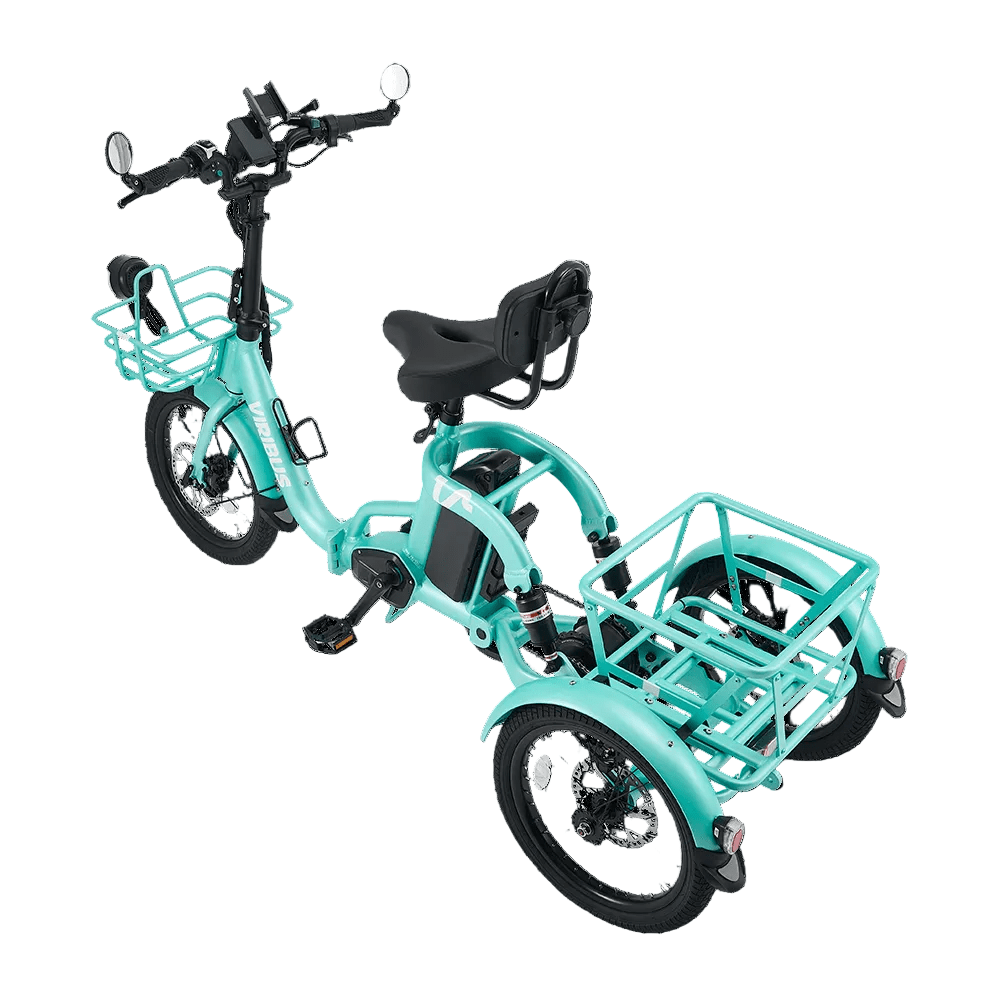 Viribus FC2 48V/750W Folding Electric Trike 18" Tire - Shopsy Dropsy LLC