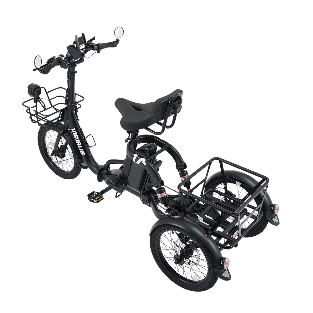 Viribus FC2 48V/750W Folding Electric Trike 18" Tire - Shopsy Dropsy LLC