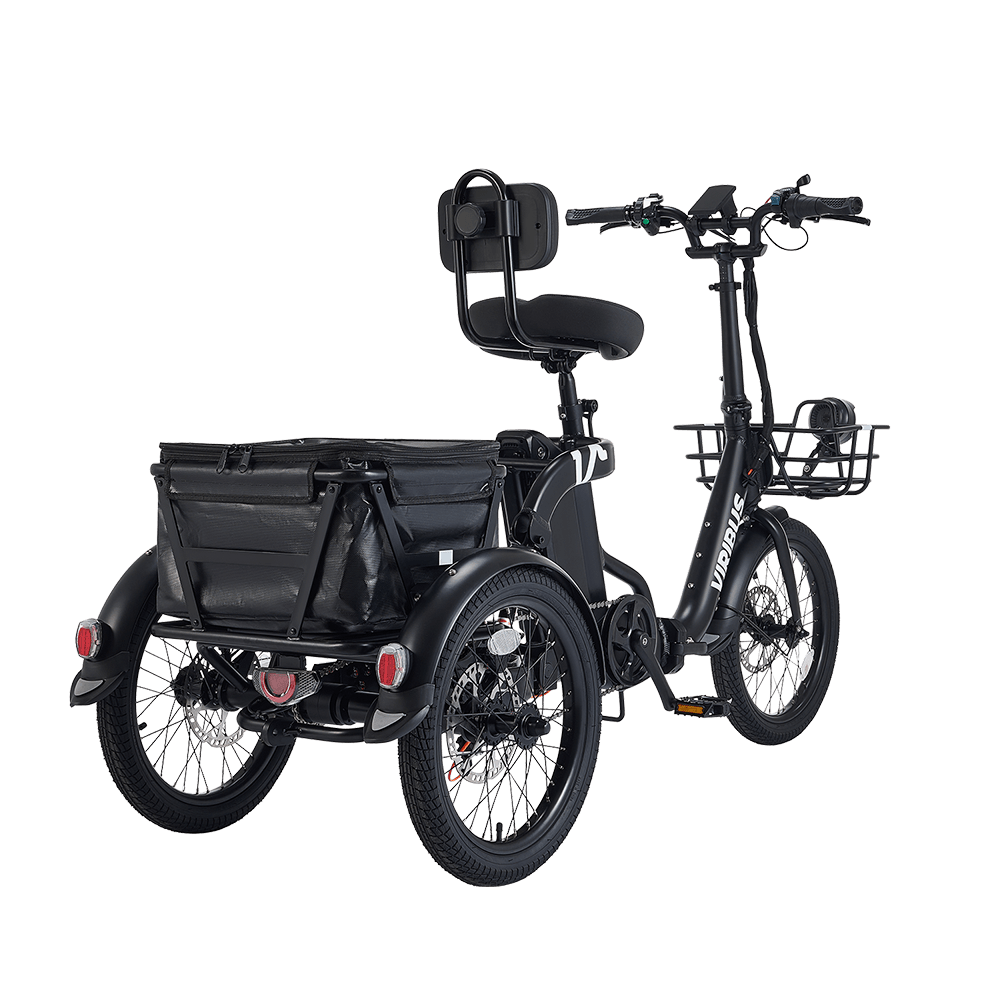 Viribus FC2 48V/750W Folding Electric Trike 18" Tire - Shopsy Dropsy LLC