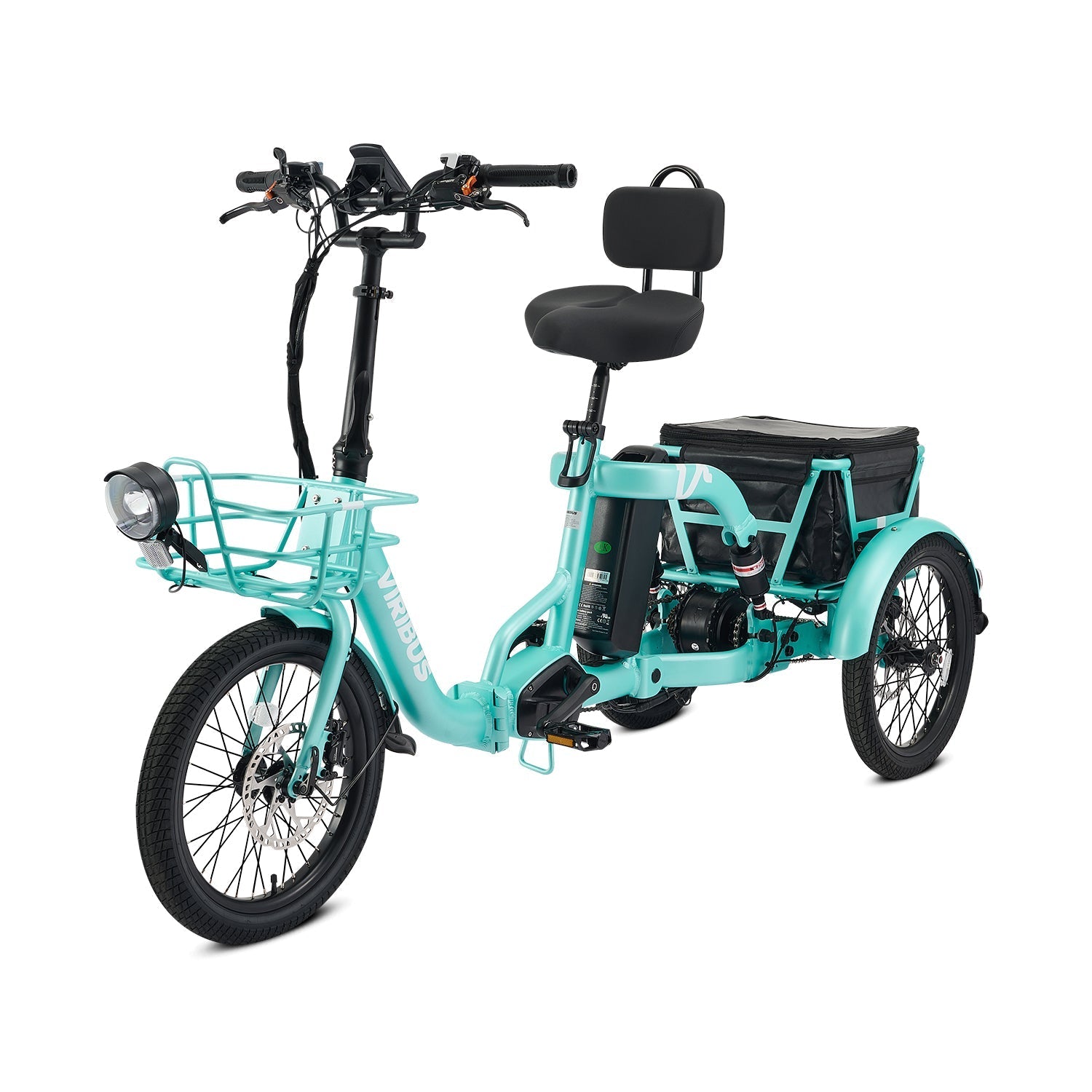 Viribus FC2 48V/750W Folding Electric Trike 18" Tire - Shopsy Dropsy LLC
