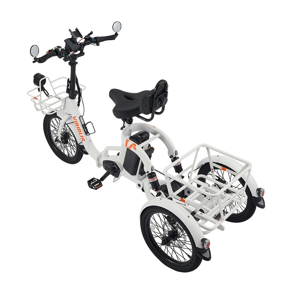 Viribus FC2 48V/750W Folding Electric Trike 18" Tire - Shopsy Dropsy LLC