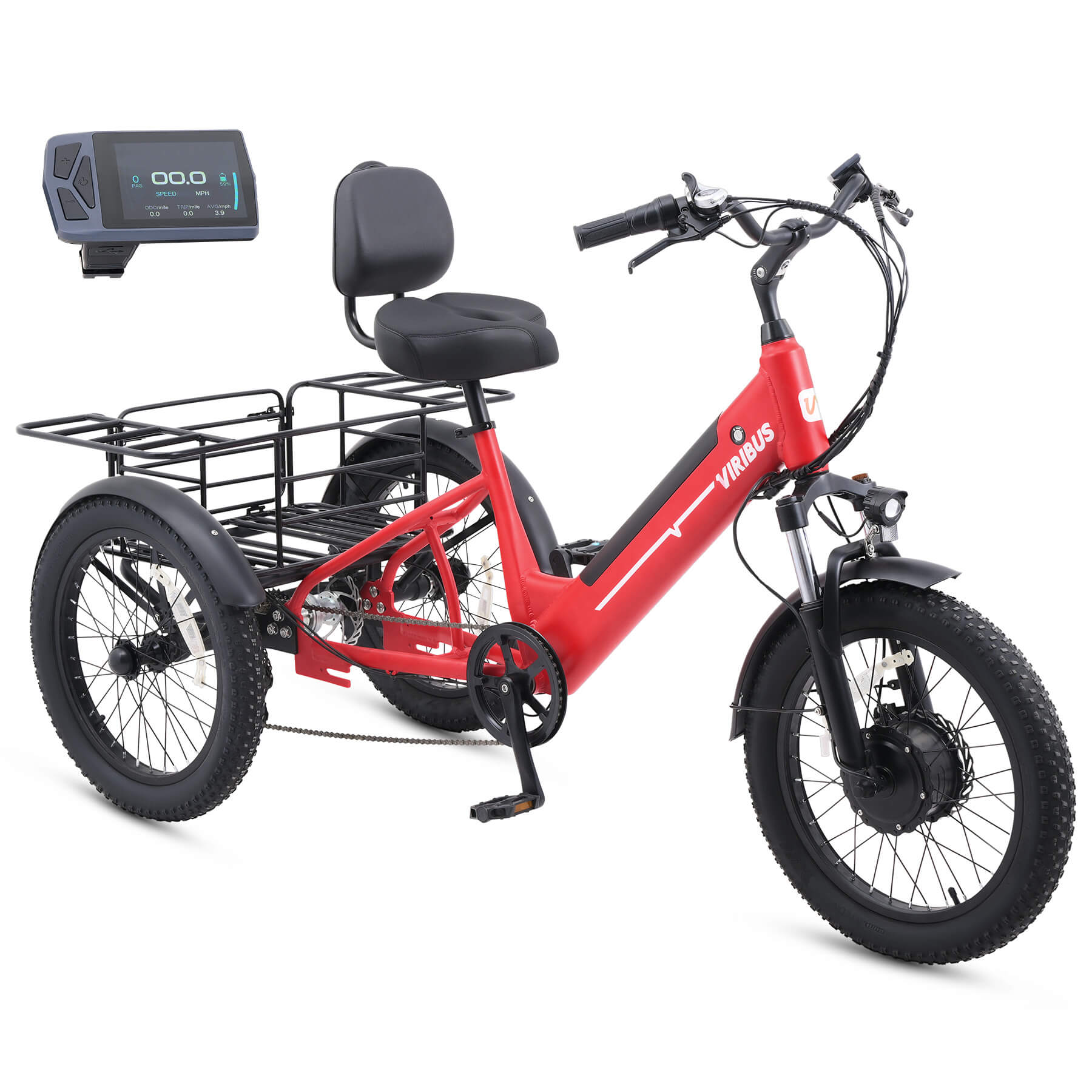 Viribus SC5 48V/500W Fat Tire Electric Trike 20" Tire - Shopsy Dropsy LLC