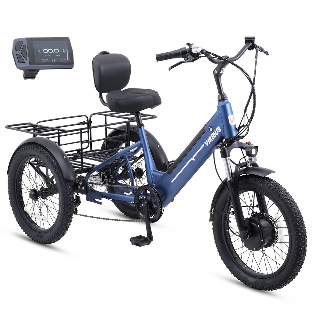 Viribus SC5 48V/500W Fat Tire Electric Trike 20" Tire - Shopsy Dropsy LLC